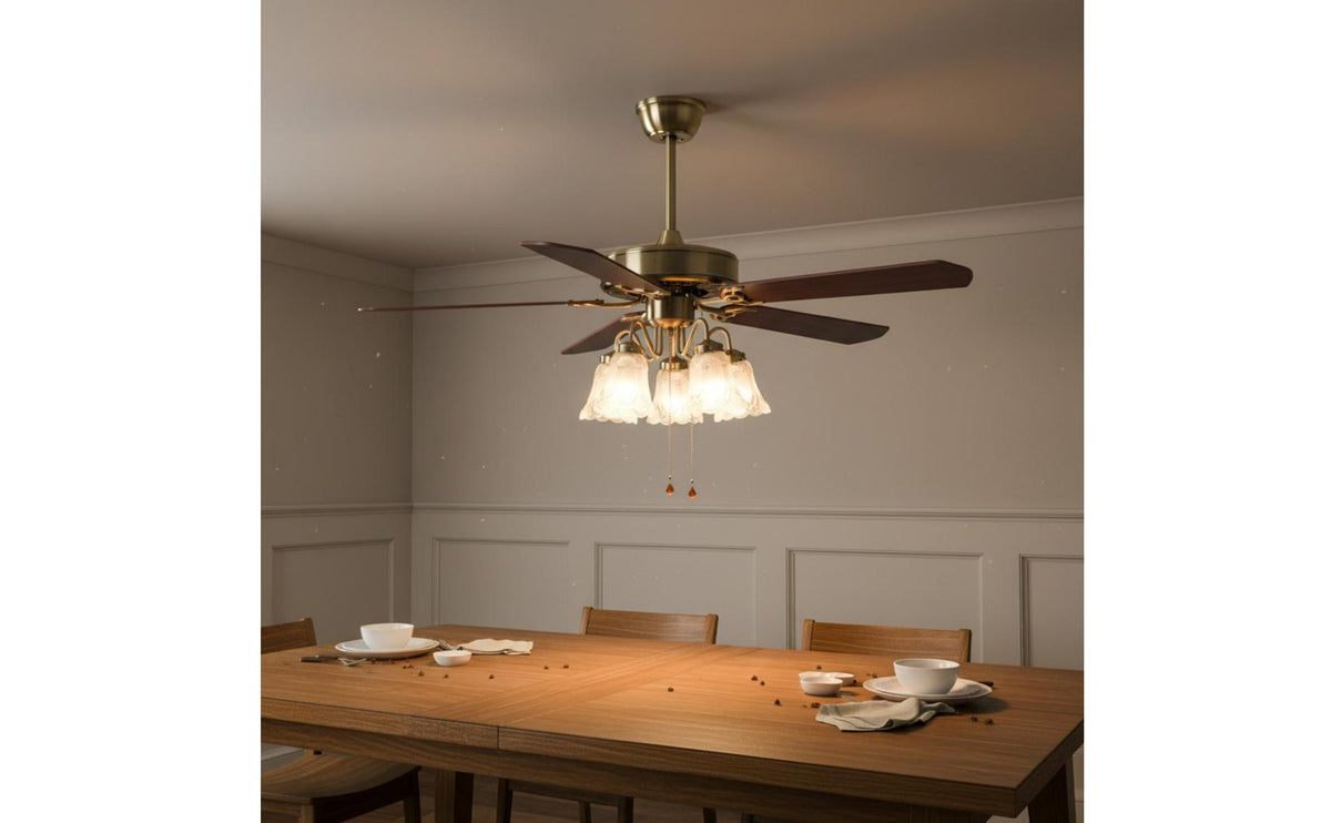 Decorative Wireless Control Ceiling Fan Light Quiet Engine LED Ceiling Fan Light Home Lighting