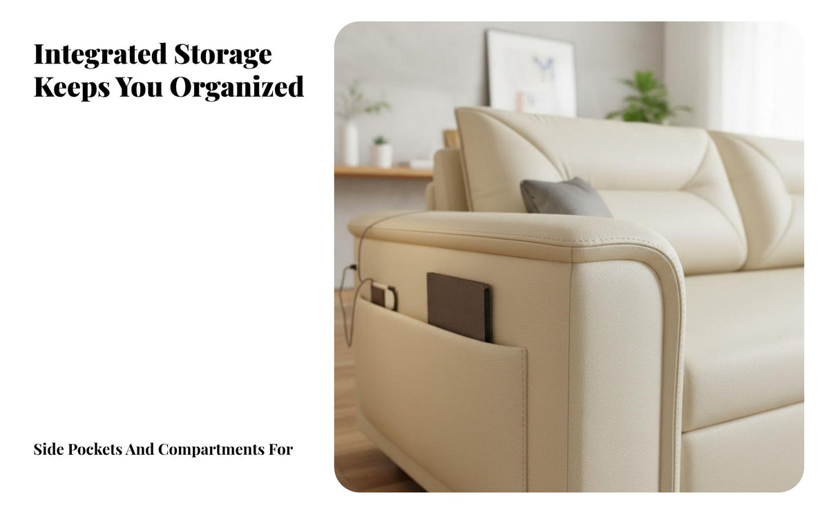 Space-Saving Design Pull-extendable Sleeper Sofa with Storage Multi-Functional Pull-extendable Storage Bed scuff Resistant transformable Couch for Apartment Dwellers, Pet Owners, home dwellers, Office