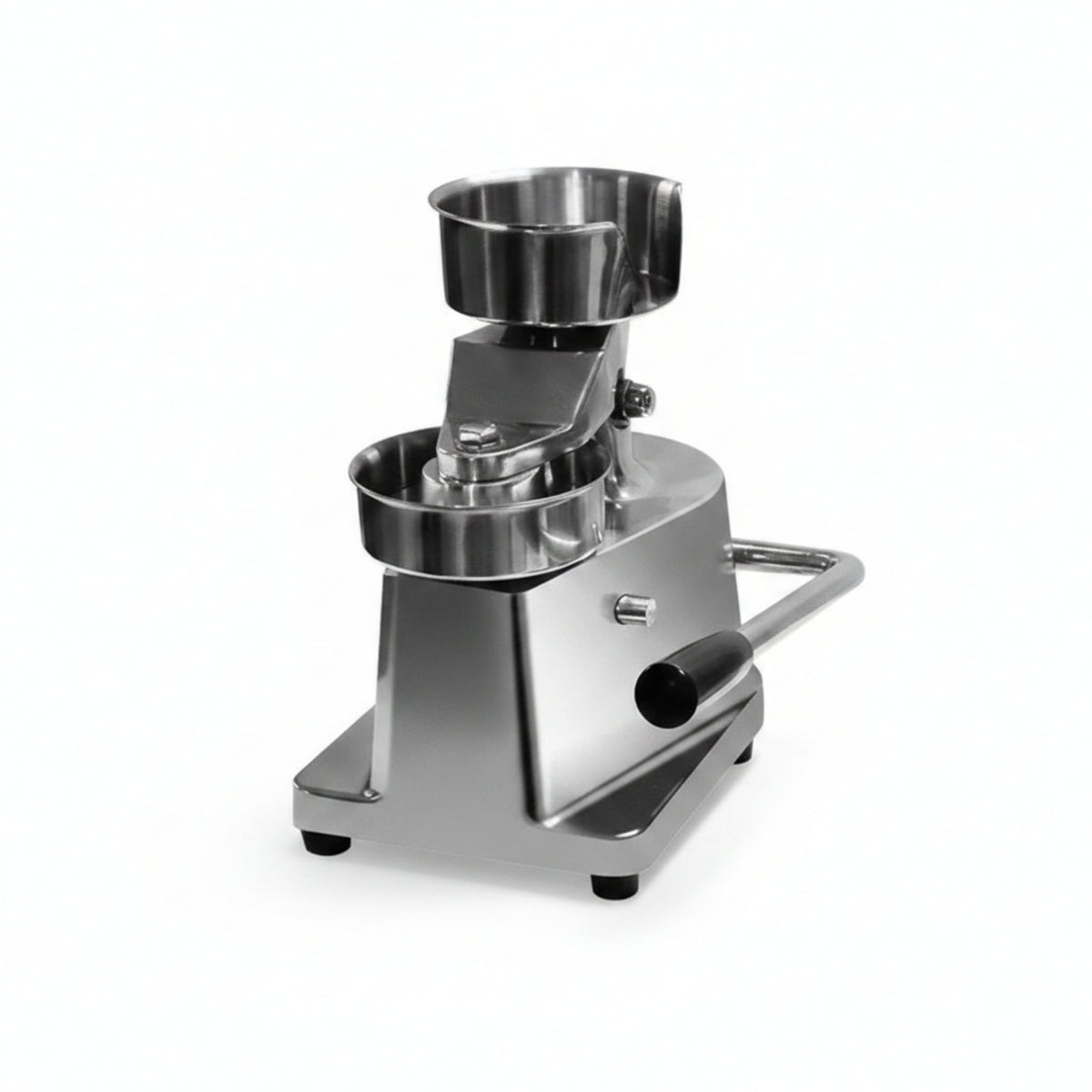 Heavy-Duty Hamburger Patty Press Machine Lever-Operated Manual Patty Press Countertop Food Prep Tool Brushed Silver