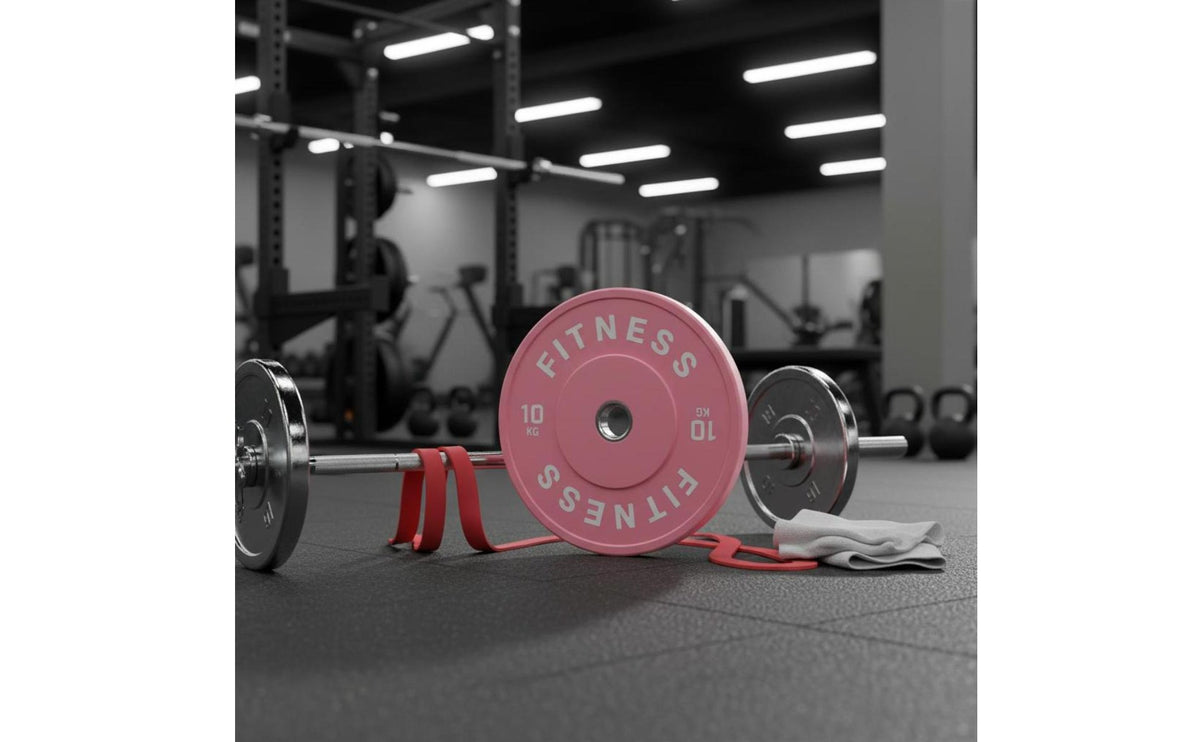 Rubber Plate Shock Absorbing Colored Barbell Plate Color Coded Rubber Weight Plates for Home Gym, Weightlifting, Strength Training