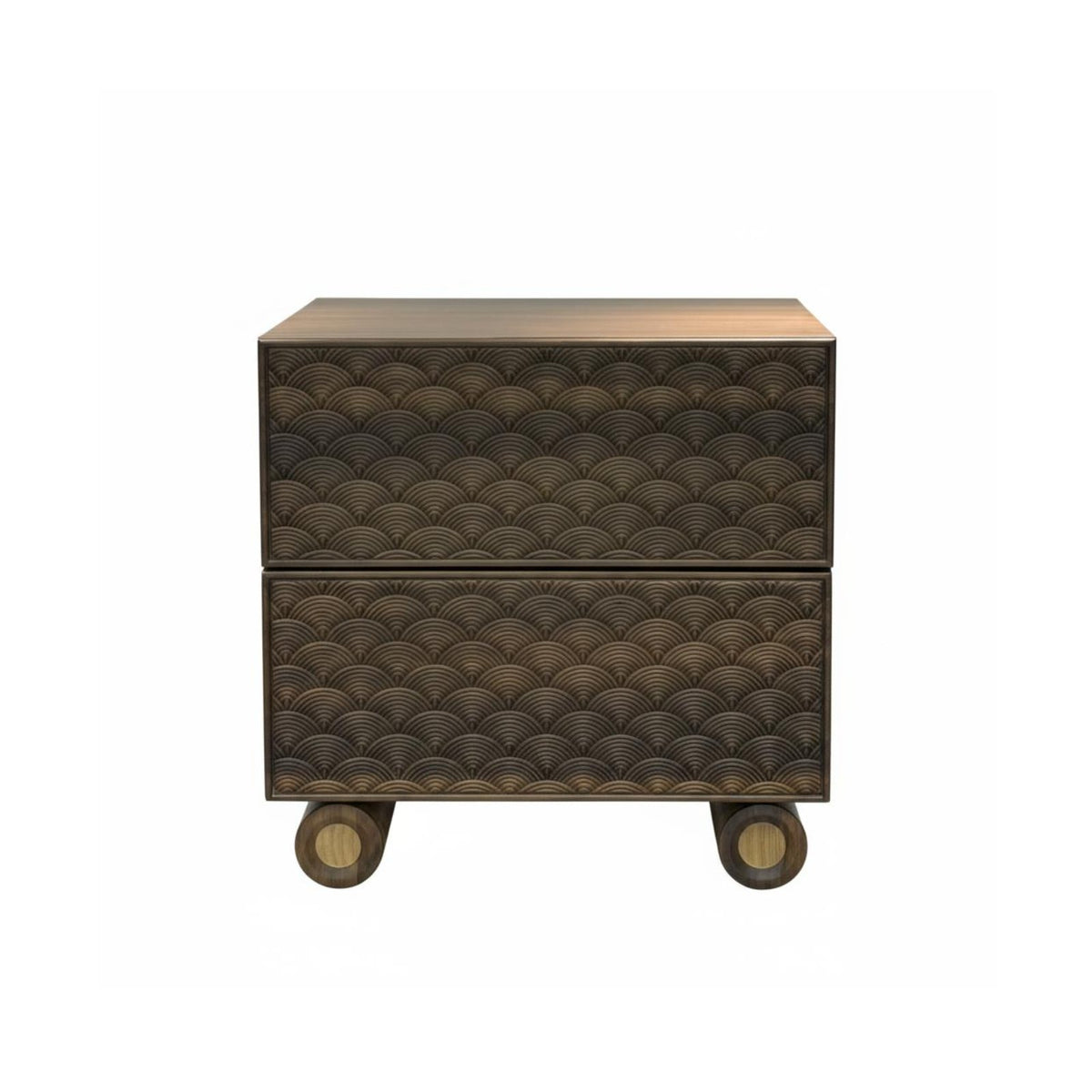 Vintage Inspired Bedside Storage Unit stylish design Wavy Front Cabinet adaptable Use Nightstand sturdy Construction for Homeowners, Apartment Dwellers, Adults, Bedroom, Entryway, Living Room, Hallway