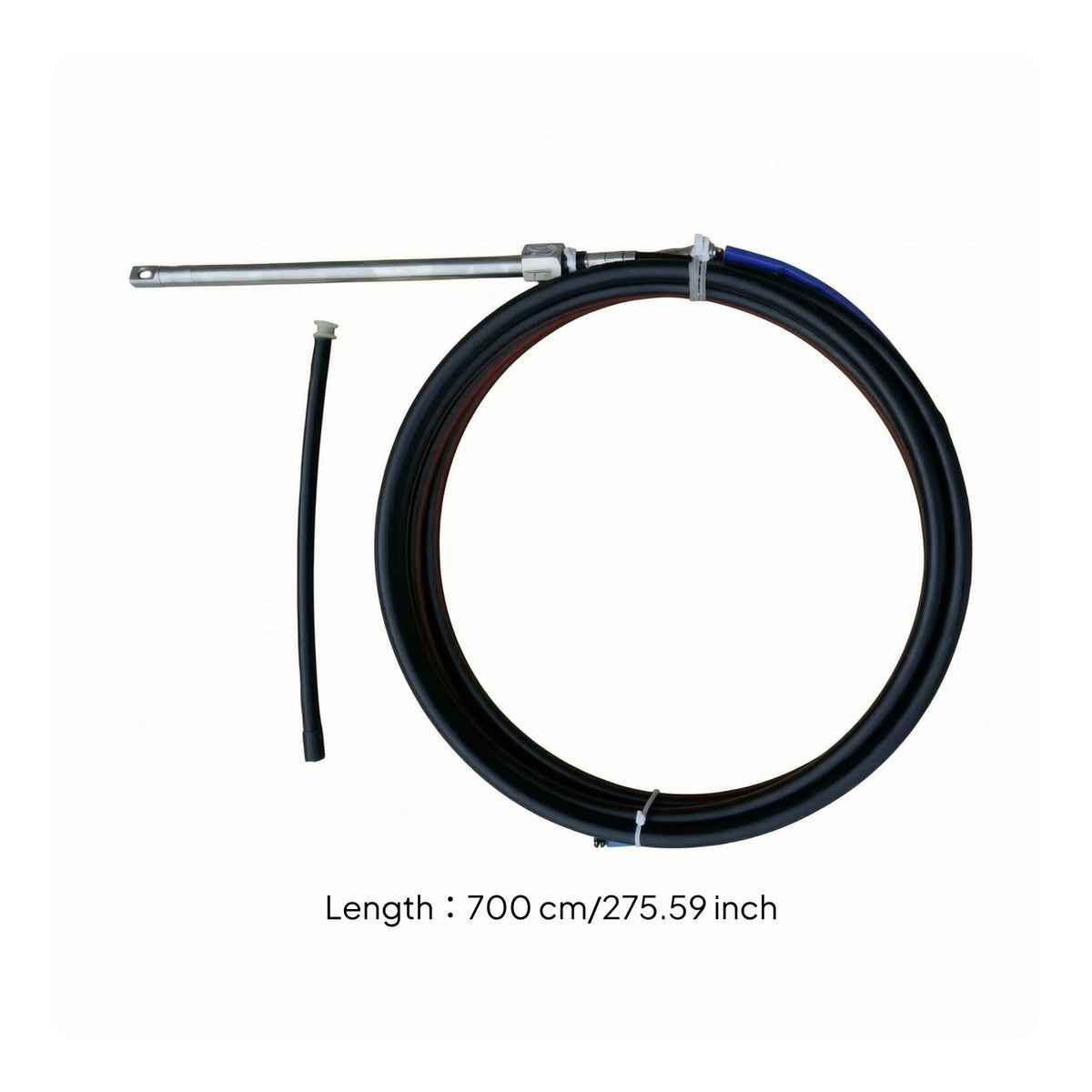 Boat Steering Cable Assembly Wrapped Coil Marine Steering Cable Assembly