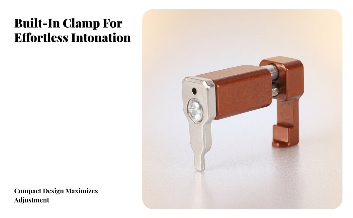 Guitar Bridge Intonation Tool | Zinc Alloy Construction, Compact Clamptype body, Tremolo Intonation Tool, for Bench Work