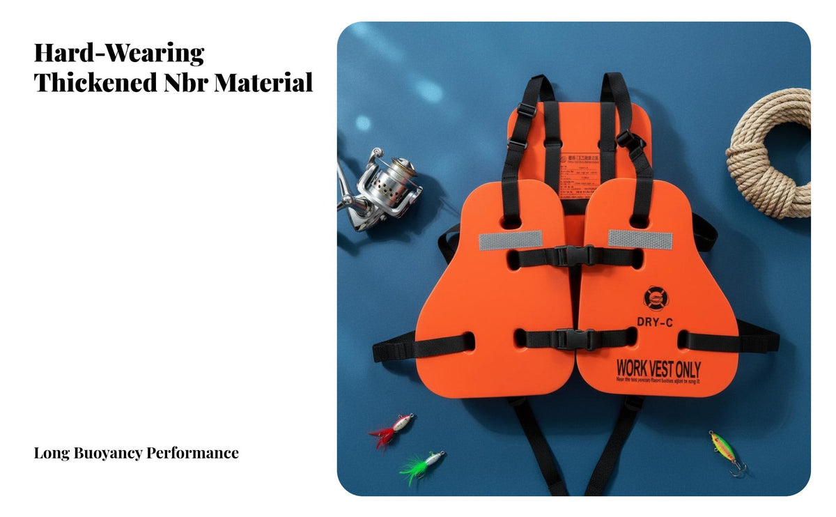 Three-Piece Work Vest CCS Approved Buoyancy Aid Reflective Strips Water Gear for Ship Crews, Fishing, Business Vessels, Recreational Boating