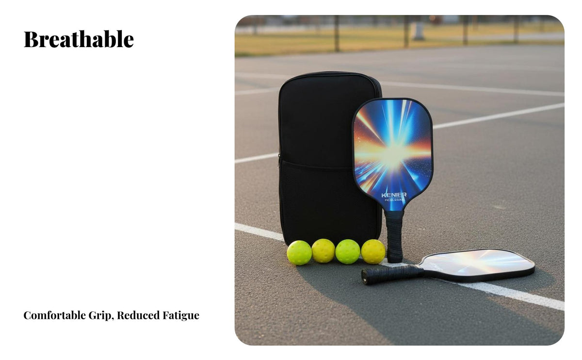 7 Pieces Pickleball Paddle Set Anti-Slip Grip Fiberglass Pickleball Paddle Lightweight Long-Lasting Perimeter Guard