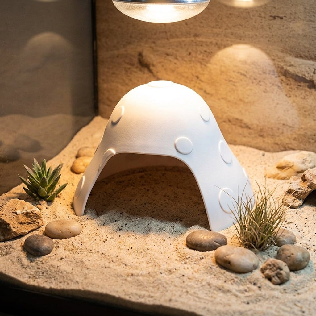 Snake Hide and Lightweight Hide for Reptiles, Decorative Snake Hide for Crested Gecko Enclosure, Reptile Cave for Hamsters and Frogs