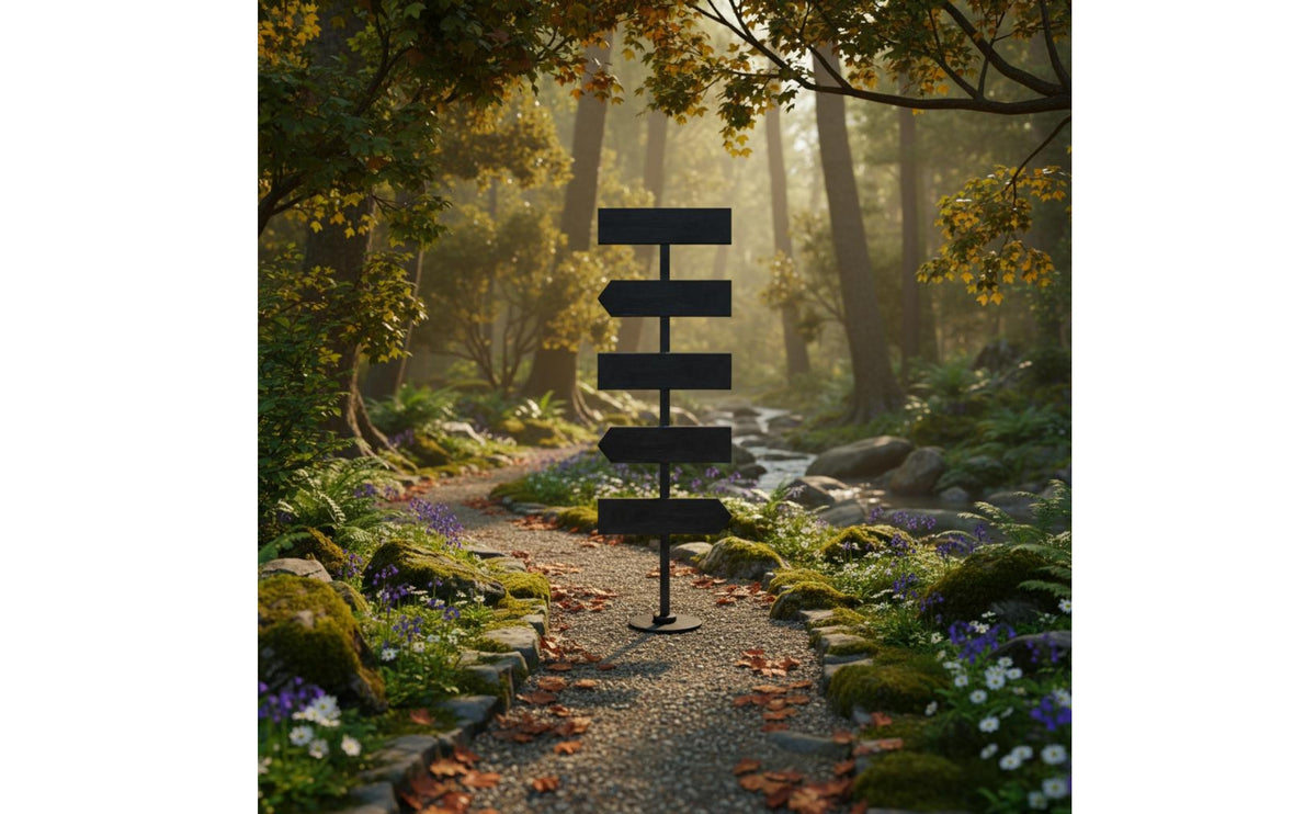 Standing Wayfinding Wooden Sign Wooden Guide Marker Sign Sturdy Base Directional Pointer Signpost for Event Planners, Teachers, Tourist Attraction