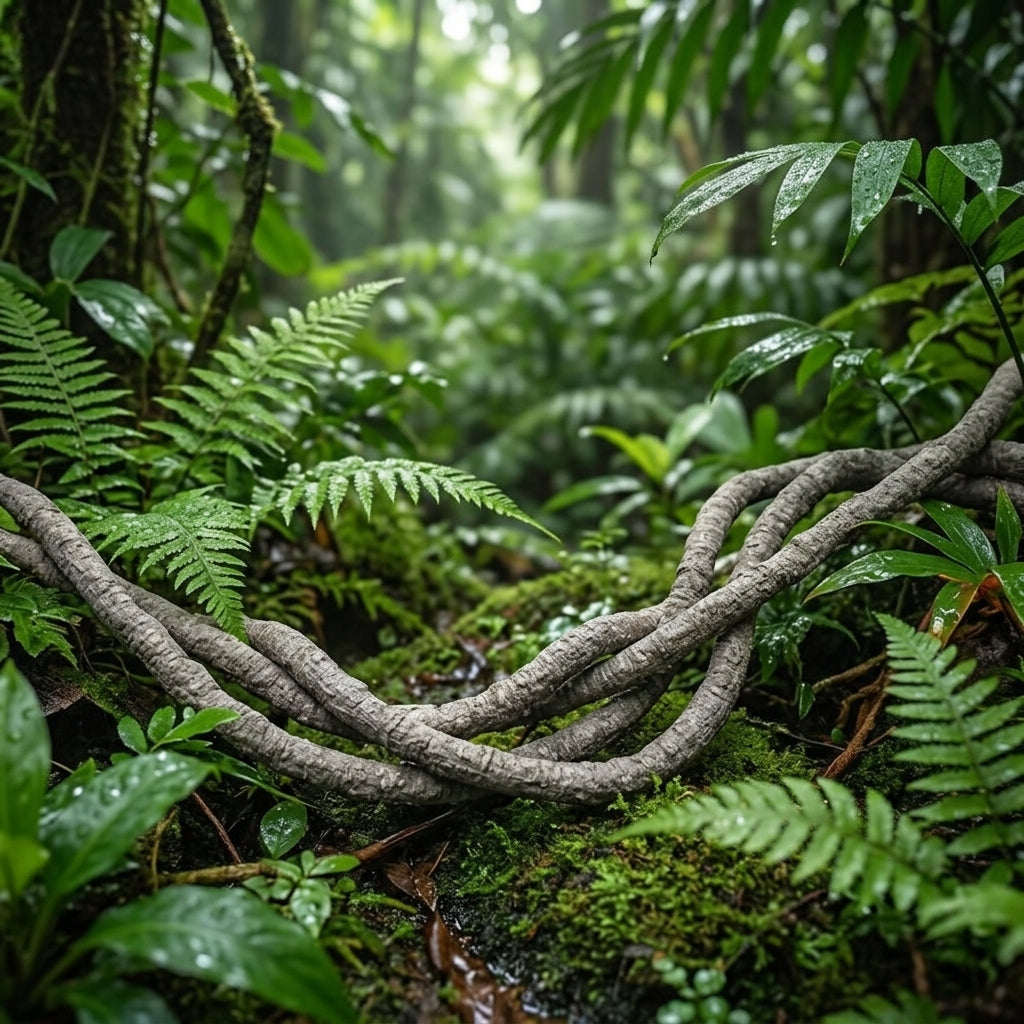 Snake Accessories for Vivarium, Humidity Resistant Vine, Sagging Resistant Bark-Textured Soft Artificial Branch for Climbing Reptiles, 1m