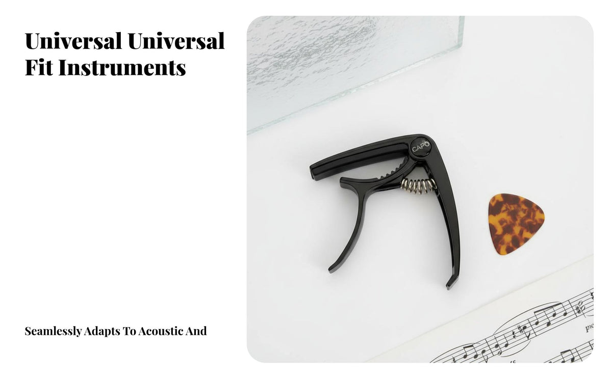 Guitar Capo Preserving Silicone Pad Acoustic Electric Guitar Capo Maintains Intonation Musical Instrument Accessory for Stage Performance, Live Gigs