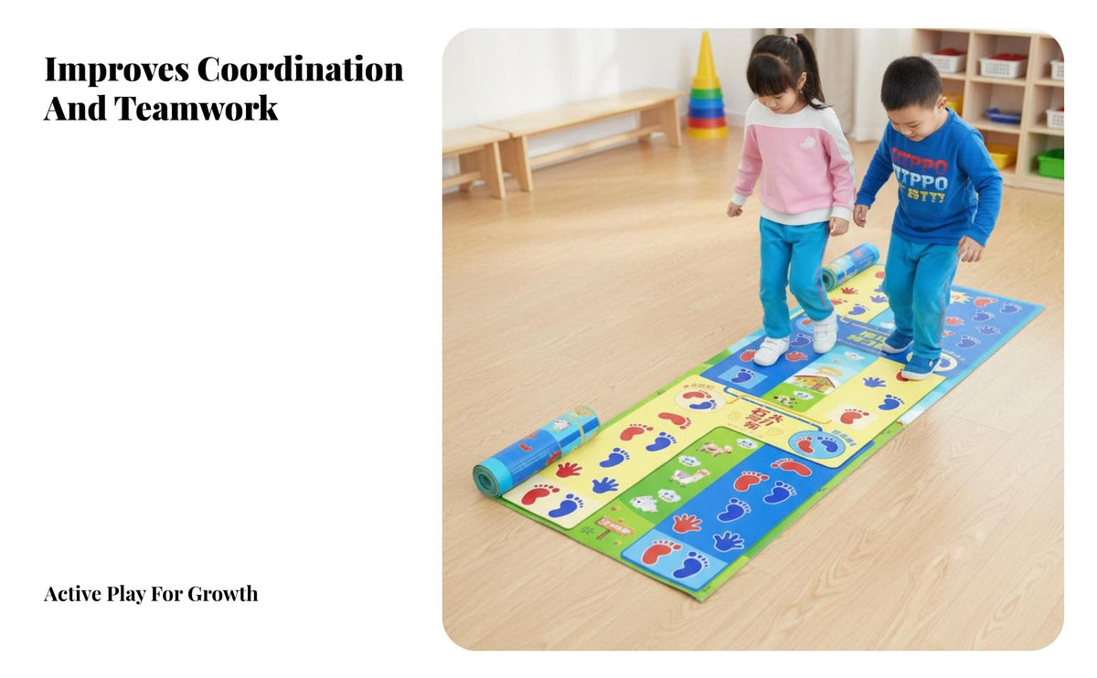 Promotes Teamwork Hand and Foot Game Mat Body Coordination Game Mat Group Activity Equipment for Students, Teams, Adults, School Activities, Outdoor, Parties