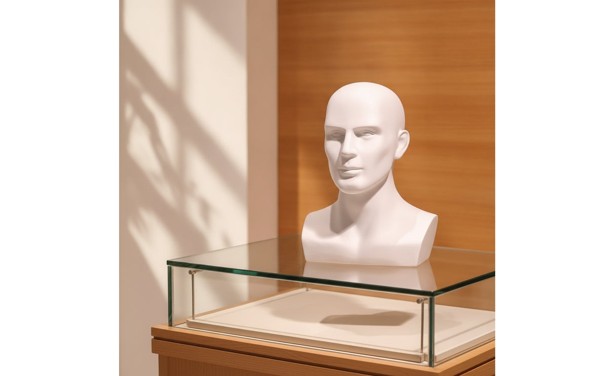 Male Mannequin Head with Shoulders Realistic Mannequin Head with Shoulders Matte for Shop Display, Window Decoration, Salon
