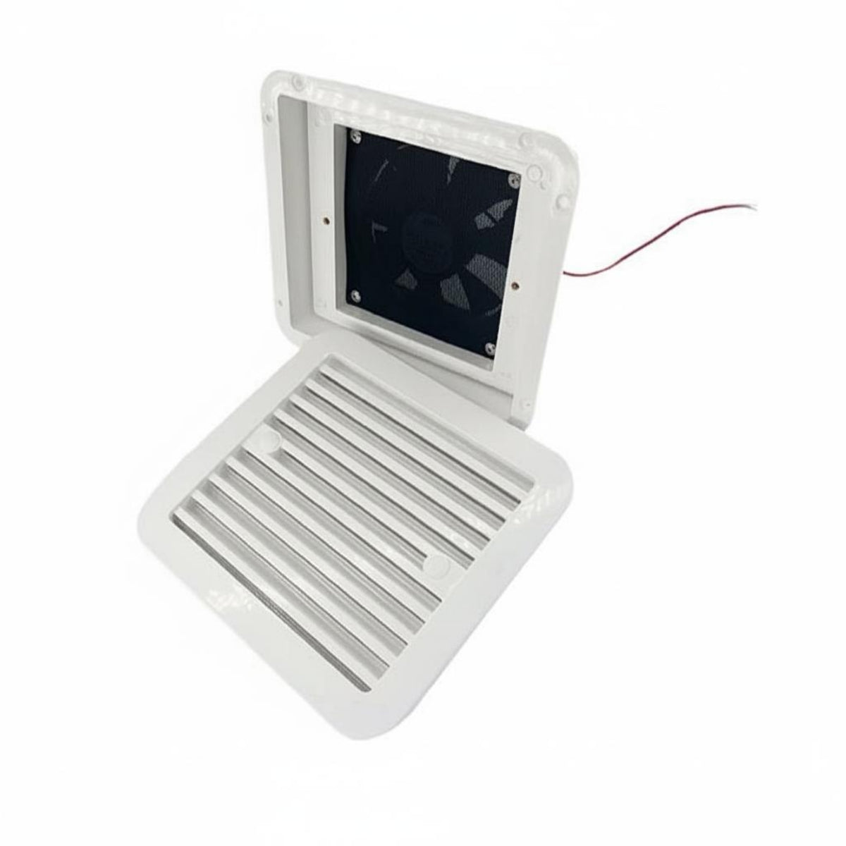 Heat Dissipation RV Side Exhaust Fan Shielded Mesh RV Side Vent Fan Easy to Install Motorhome Air Vent Long-Lasting for Boat