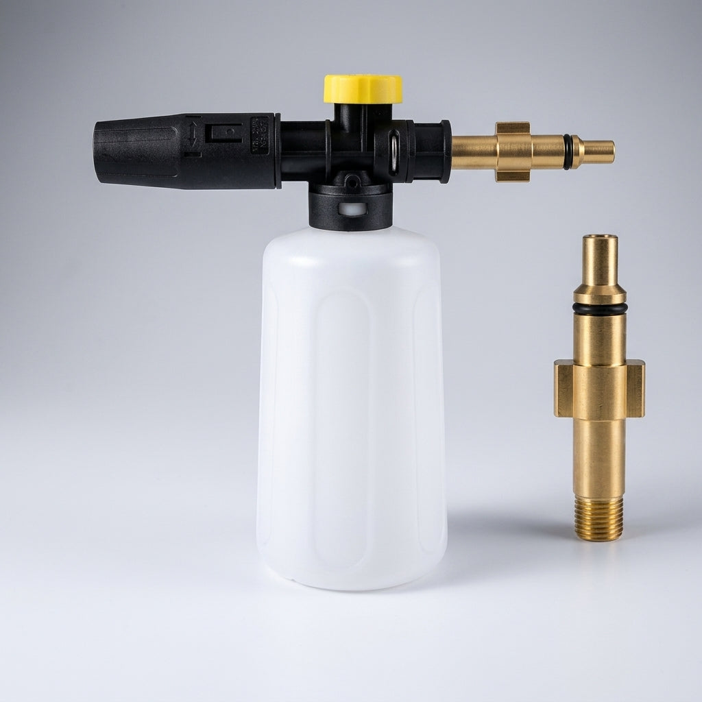 Car Cleaning Kit with Soap Dispenser for Car Wash, Professional Car Detailing Foam Sprayer with Stainless Steel Foam Lance, 750ml Capacity