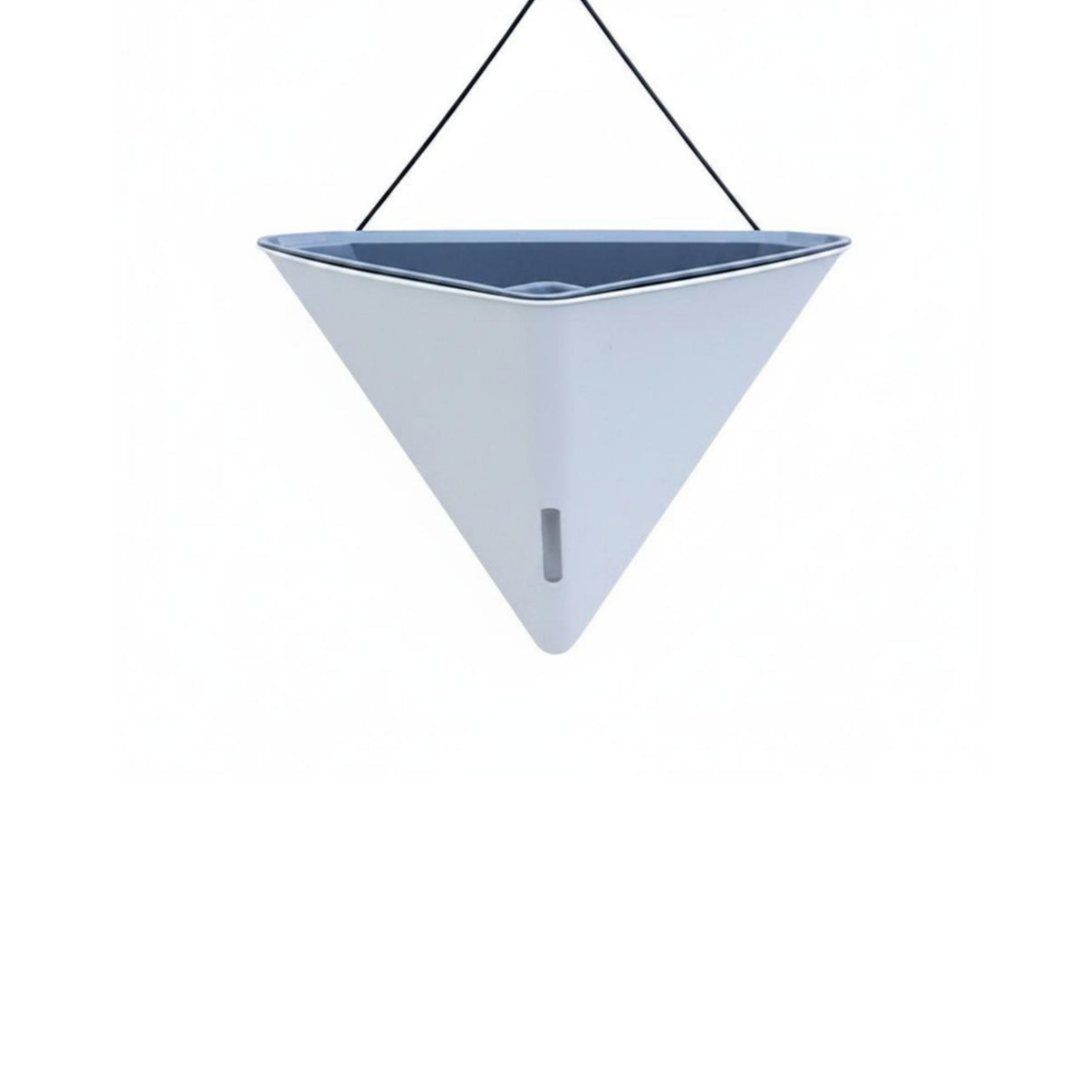 Drill-Effortless Installation Plastic Wall Hanging Flower Pot Easy to Hang Self Watering Wall Planter Lightweight Nordic Design Triangle Planter Detachable Design for Indoor