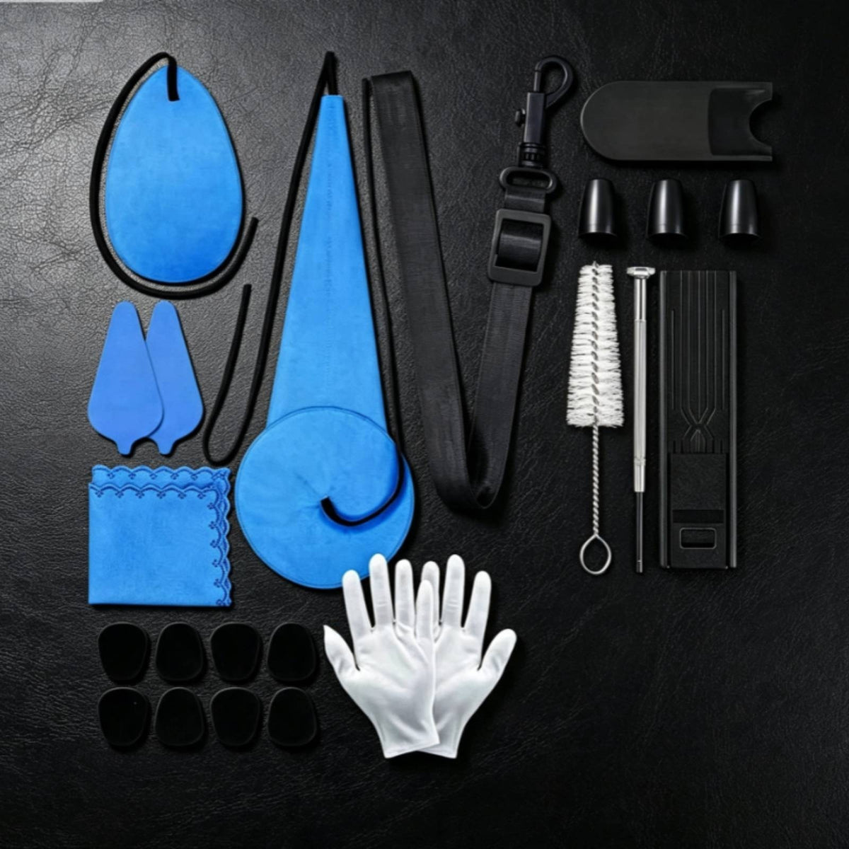 Saxophone Cleaning Kit Absorbent Saxophone Care Kit Zippered for Instrumentalists, Students, Travel, Rehearsals