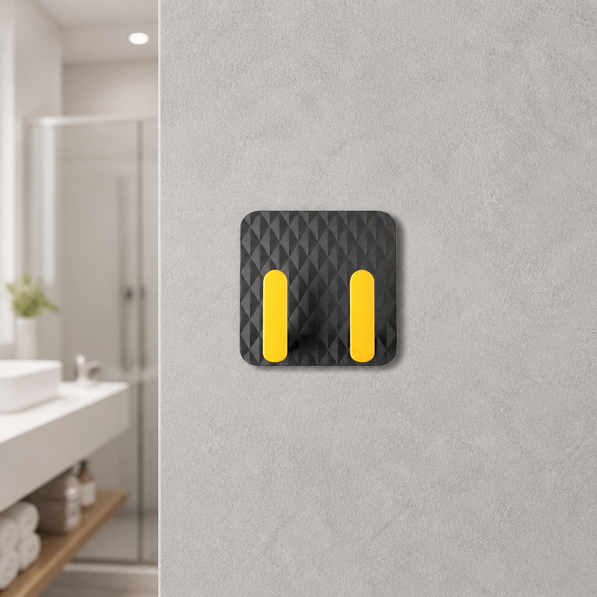 No Drill Wall Hooks, Heavy Duty Pressure-sensitive Towel Hook Luxury Double Hook for Bathroom Kitchen Entryway, 10-15kg Load