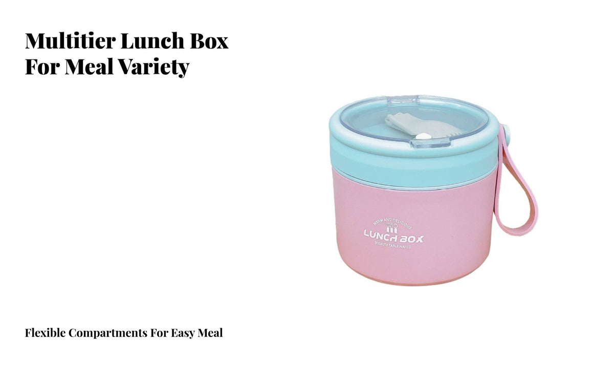 Stainless Steel Lunch Box, Portable Bento Container, Microwave Safe, For Office and Students