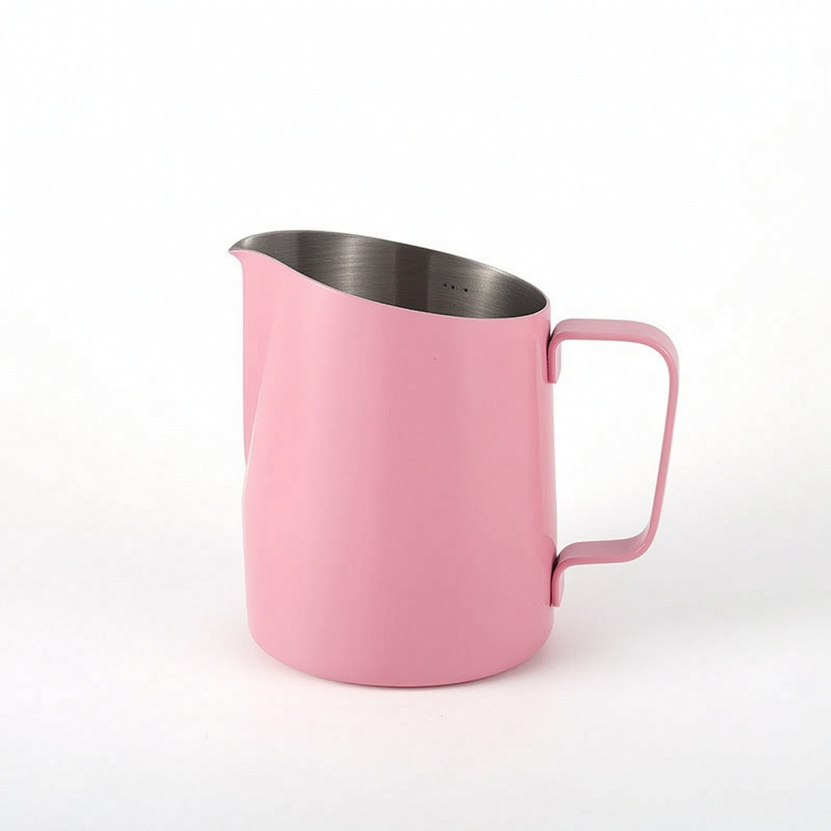 304 Stainless Steel Latte Art Pitcher with Eagle-Beak Spout Angled Milk Frothing Pitcher with Measurement Markings Matte Espresso Milk Jug with Handle Brushed for Baristas, Coffee Lovers