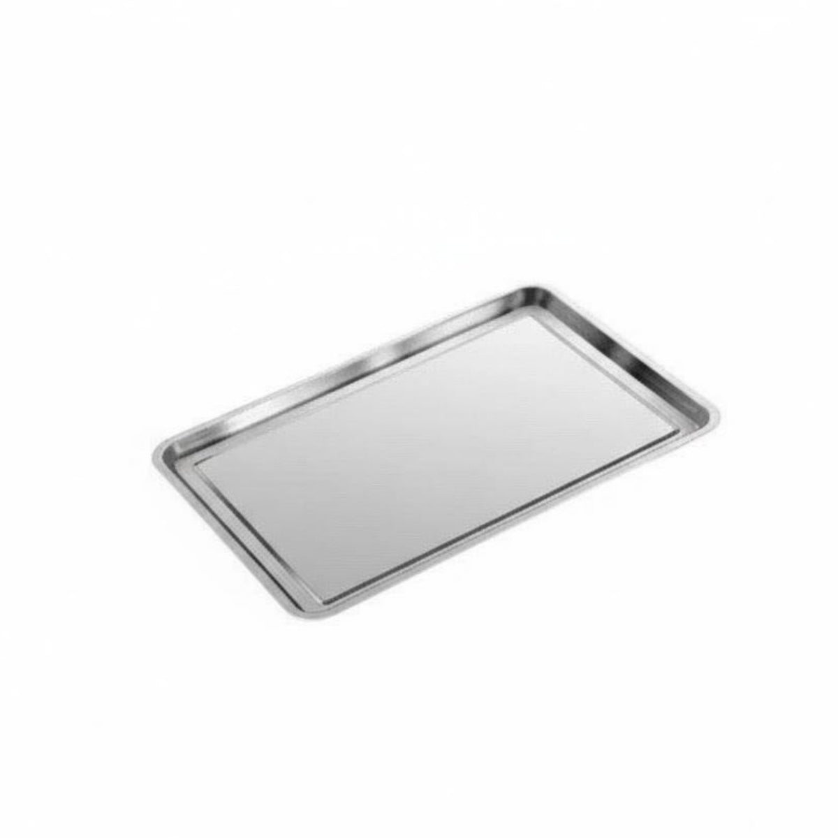 Food Grade Rectangular Steel Tray sturdy Rimmed Rectangular Tray Rust-Resistant Kitchenware Easy to Clean for Home Cooks, Party Hosts, Barbecue, Kitchen, Restaurant, Cafeteria