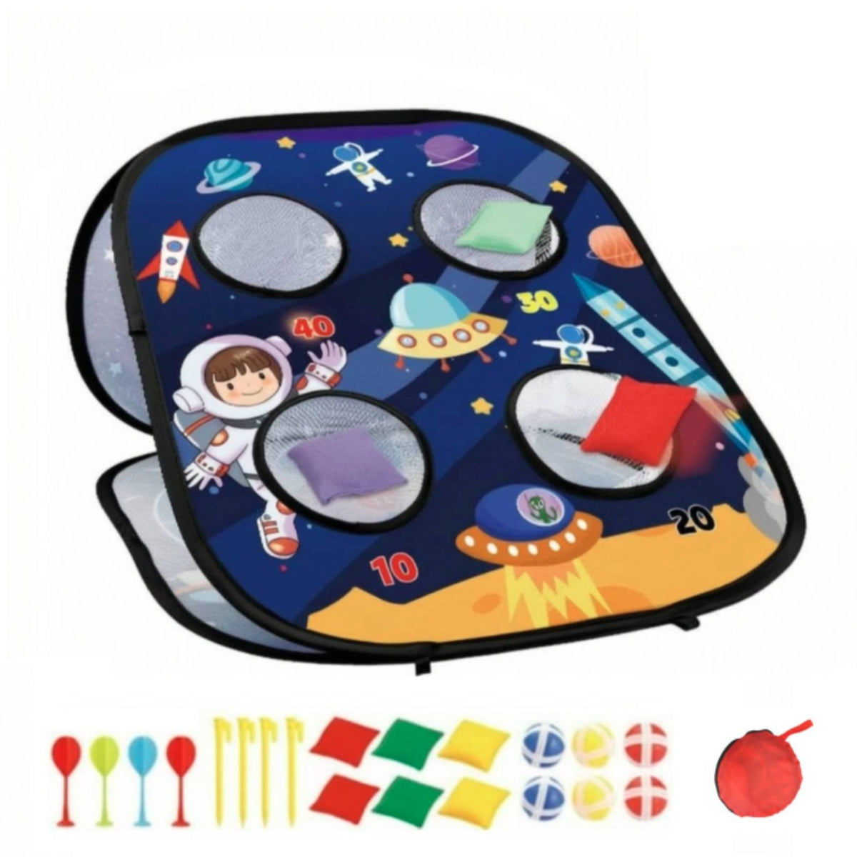 5-in-1 Foldable Bean Bag Toss Game for Kids Outdoor Play