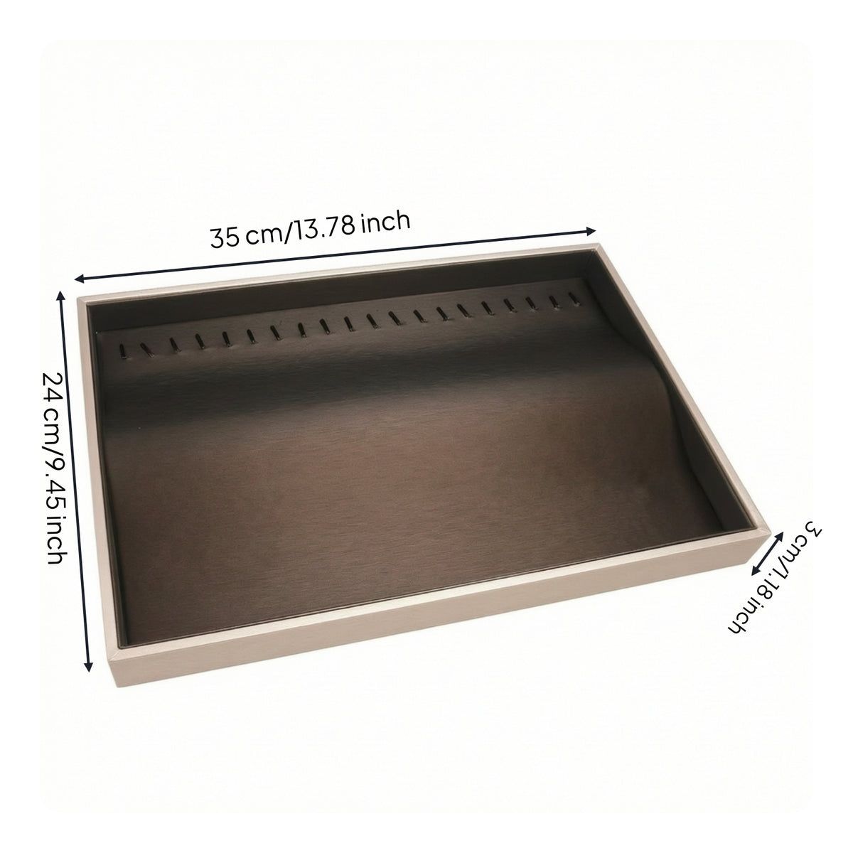 Jewelry Display Tray Rectangular Necklace Display Tray Slim for Showcase