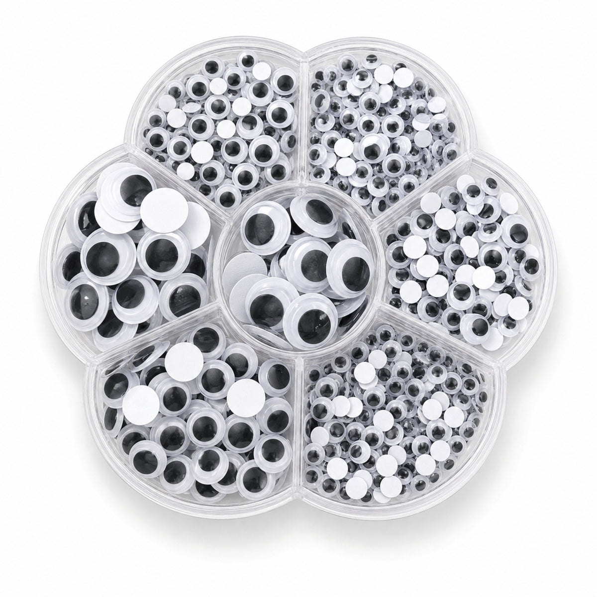 700 Pieces Round Craft Eyes with Storage Box Easy to Use Plastic Safety Eyes BPAsafe for Hobbyists, Crochet Projects