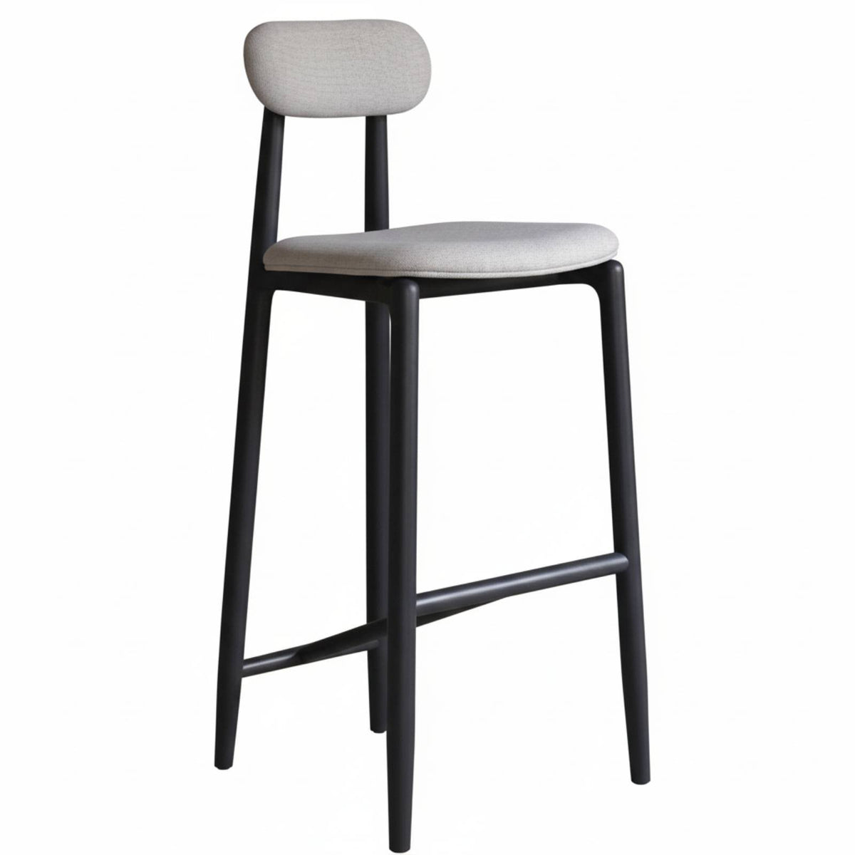utilitarian aesthetic Wooden Seat Counter Stool Light Luxury Bar Chair Nordic Design Seating Furniture with Footrest for Cafe Owners, Homeowners, Adults, Reception Desk, Restaurant, Kitchen