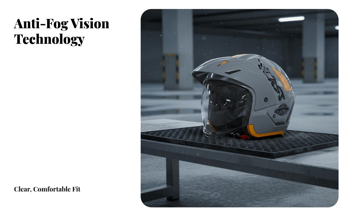 Open Face 3C Certified Helmet All Season Head Protection for Men, Motorcyclists, Commuting, Daily Commute, Outdoor
