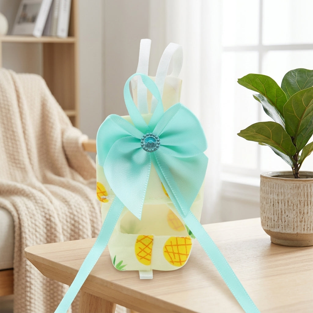 Parrot Nappy Waterproof Inner Layer Bird Nappies with Floral Design and Tie Straps, Pet Bird Suits with Bowknot Decor