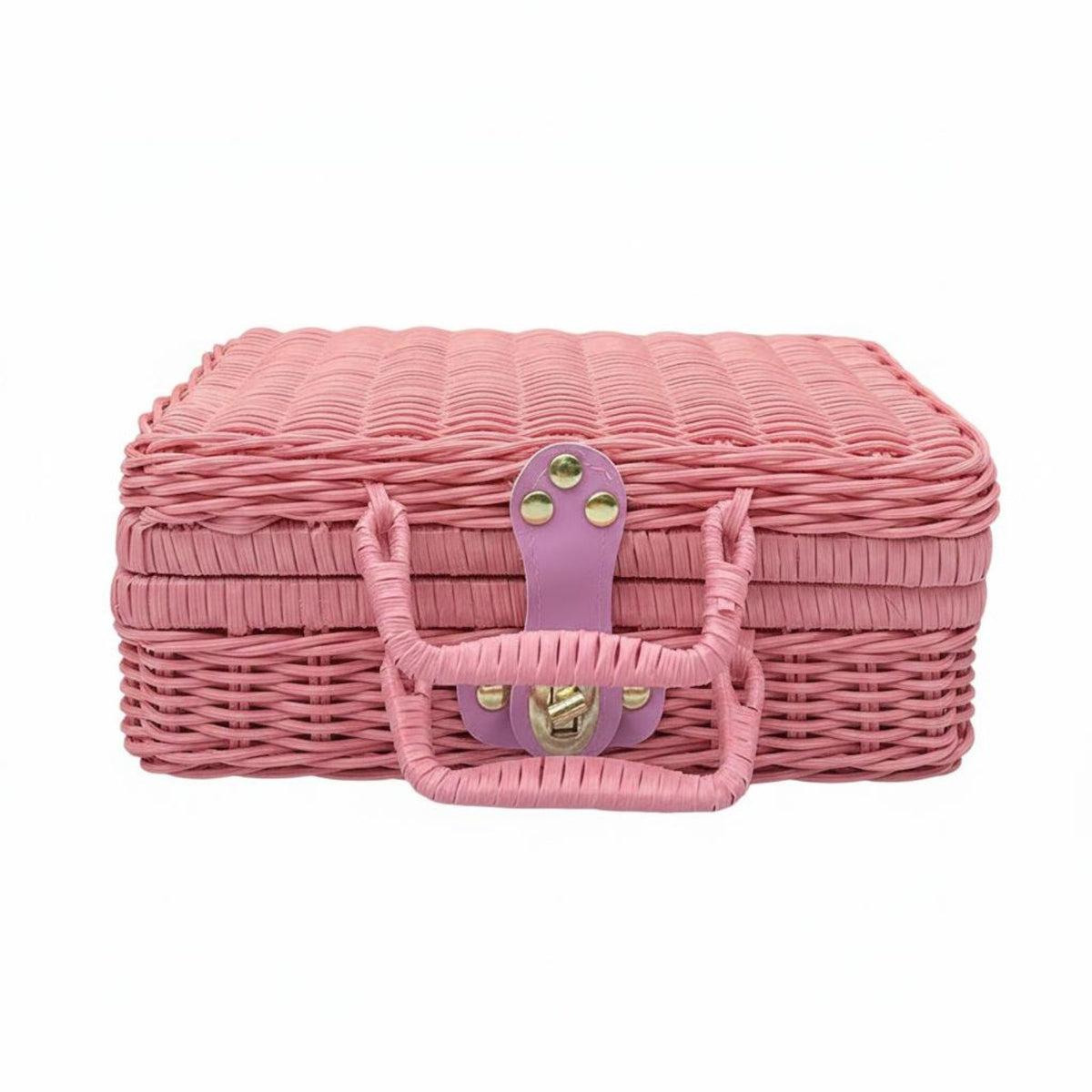 Woven Suitcase Vintage and design Miniature Suitcase Box Buckle Closure for Weddings