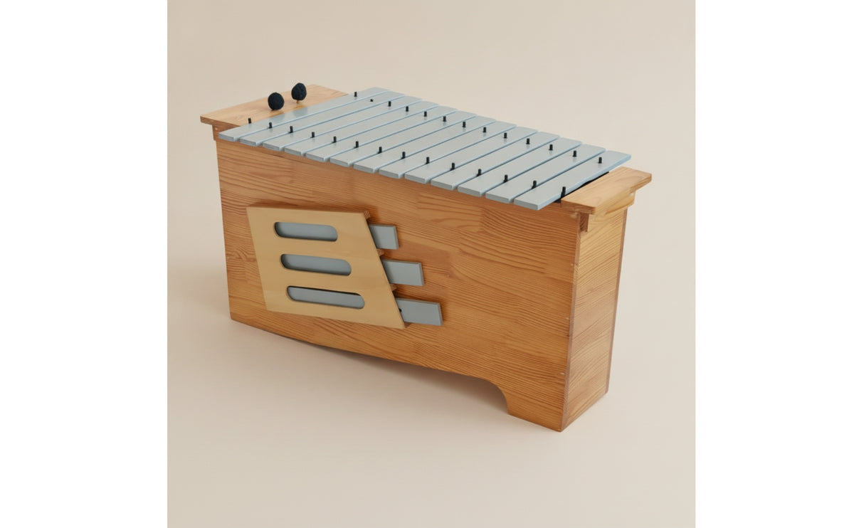 13 Note Metallophone Accurately Tuned Box Metallophone Educational 13 Note Glockenspiel for Students, Classrooms, Ensemble