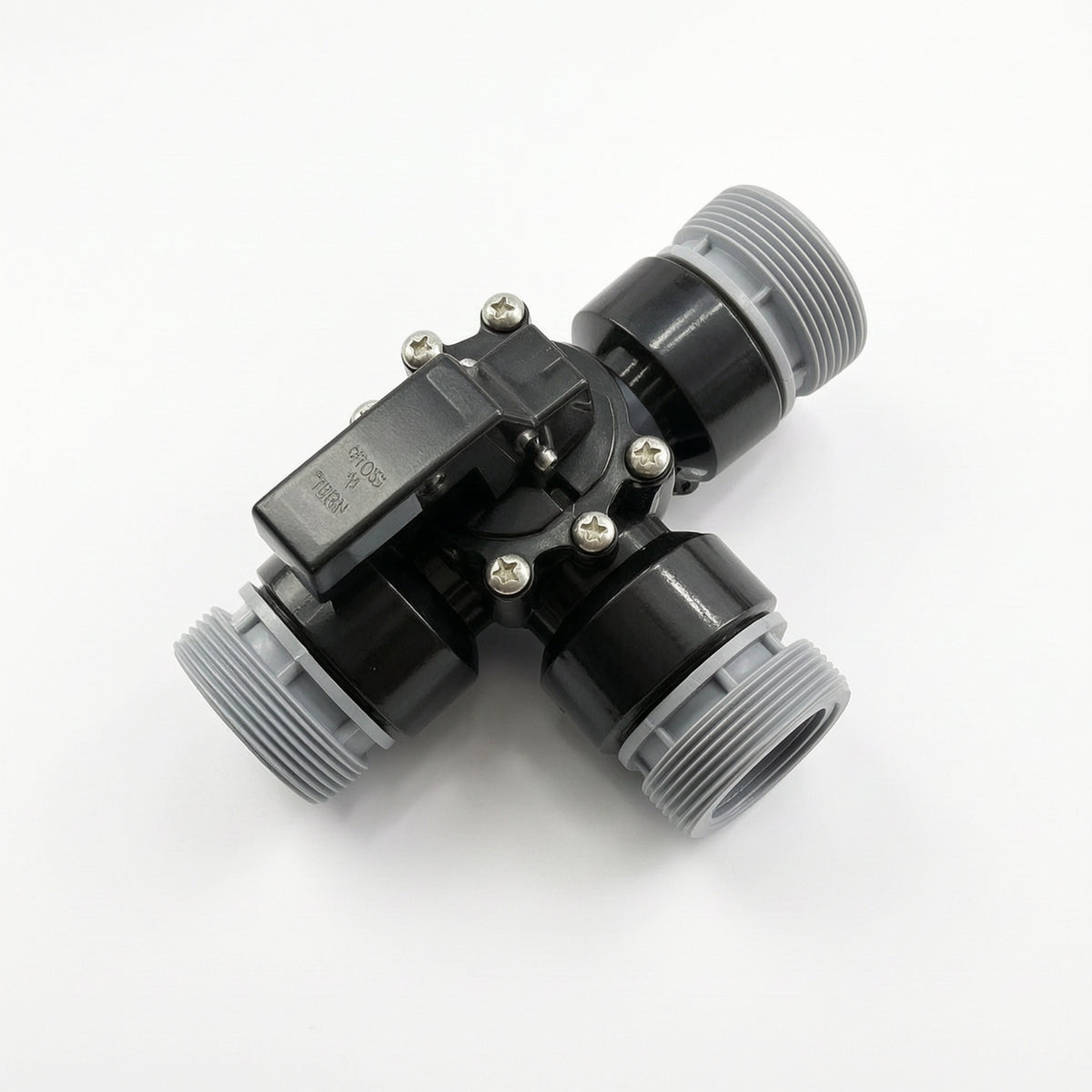 Big Flow Channel 3-Way Diverter Valve Swivel Shower Diverter with Threaded Connections Adjustable Valve with Lever Handle Tooltool-Less for DIYers, Pump and Hose Setups