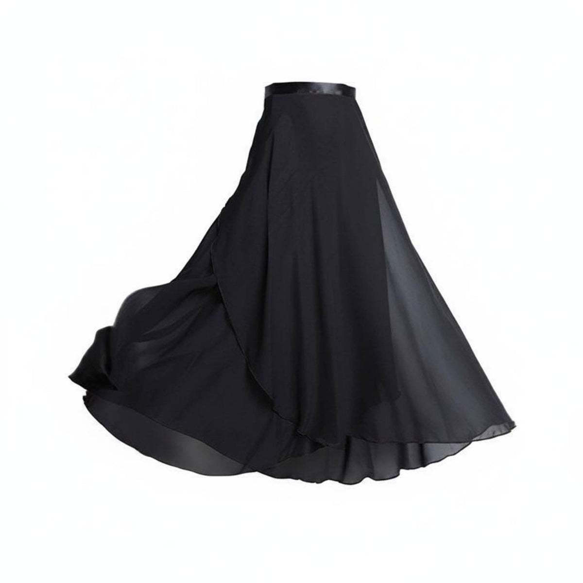 Long Sheer Ballet Skirt Comfortable for Rehearsal