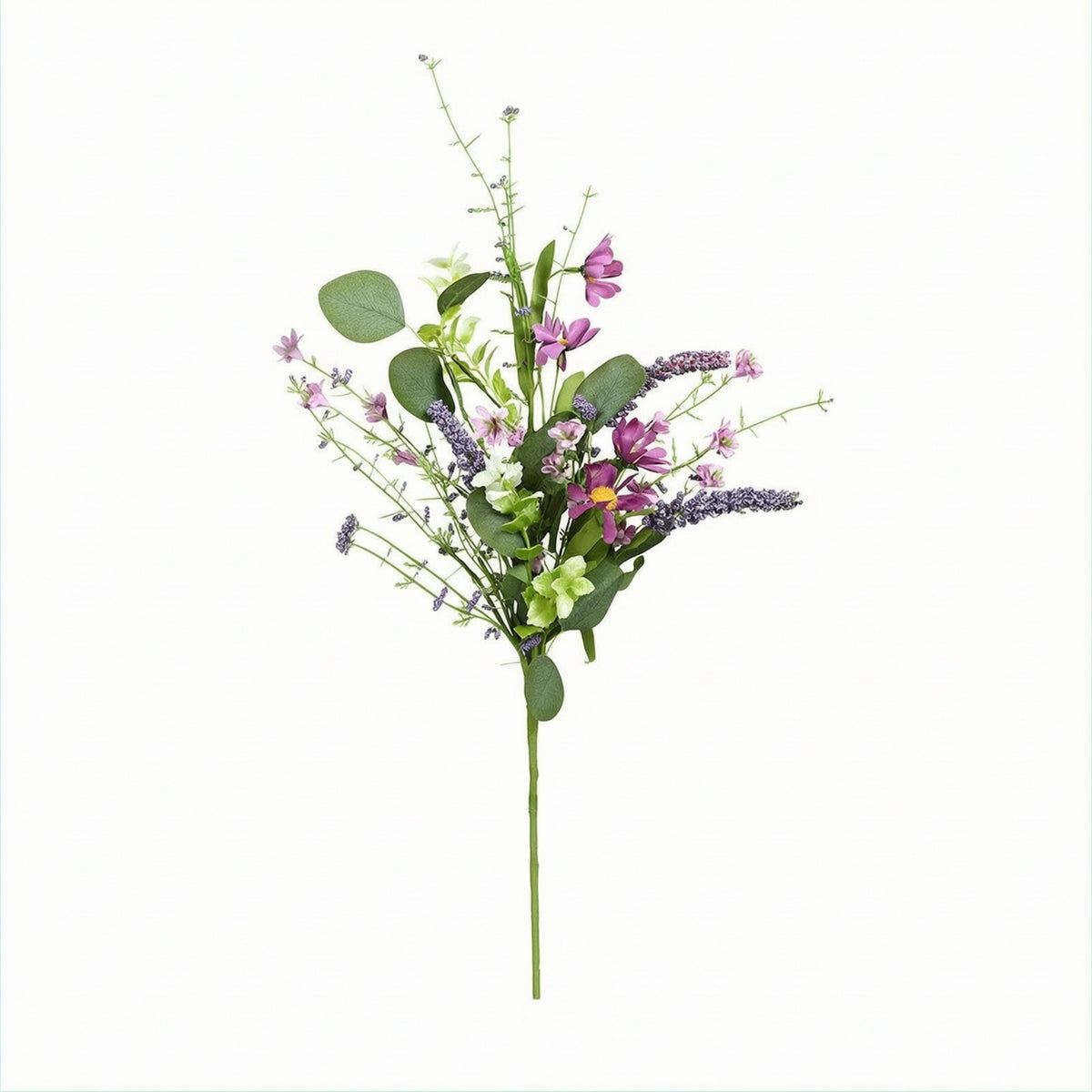 Artificial Flower Bouquet with Daisies, Lavender, and Eucalyptus