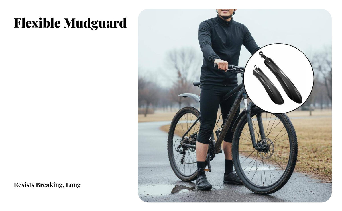 2 Pieces Mountain Bike Mudguard Set Full Coverage Ride-on Mudguard Set Front and Rear Mud Flaps Easy Installation