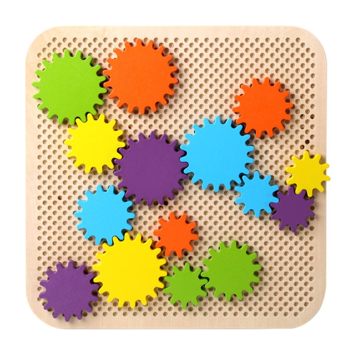 Rotating Gear Block Set Problem Solving Interlocking Gear Building Toy Hands-on Learning for Children Aged 3-6, Preschoolers