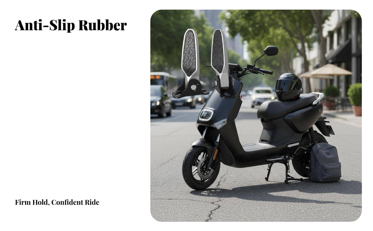 2 Pieces Electric Scooter Folding Footrests Small & Portable Foldable Foot Pegs Universal Rear Footrest Easy Installation