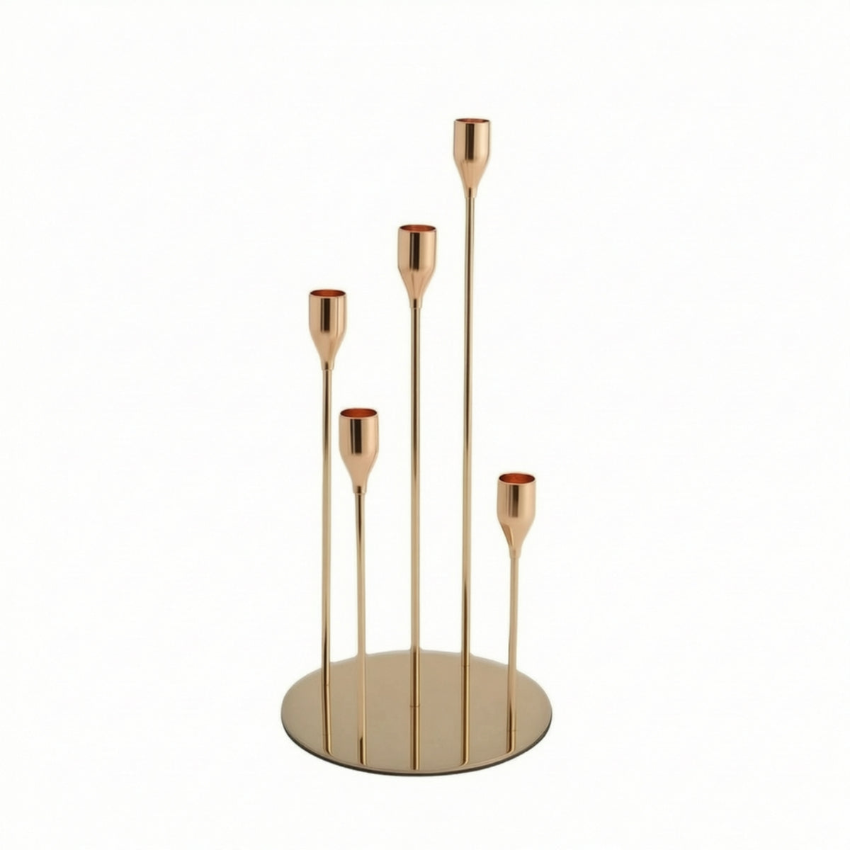 5-Arm Candelabra Sleek Five-Arm Candelabra Taper Candle Holder Stable Candlestick Holder Stand Sturdy for Event Planners