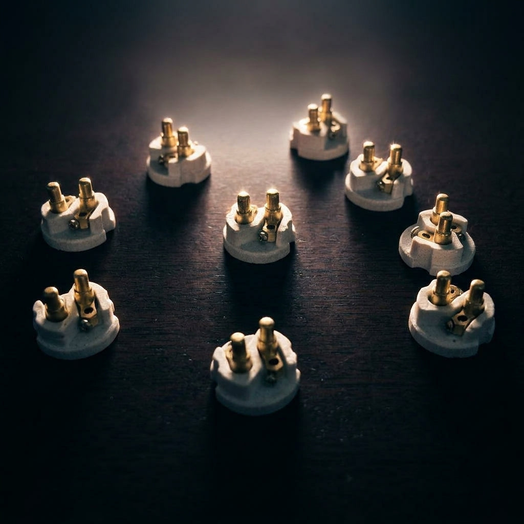 Pendant Light Ceramic Lamp Holder with B22 Base for Ceiling Lamp, High Temperature Resistant B22 Holder, Marine Grade, Pack of 9