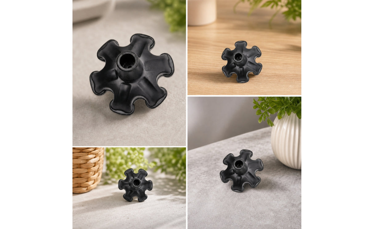 Grippy Rubber Cap with Six-Claw Base Heavy-Duty Hardware for Furniture Legs