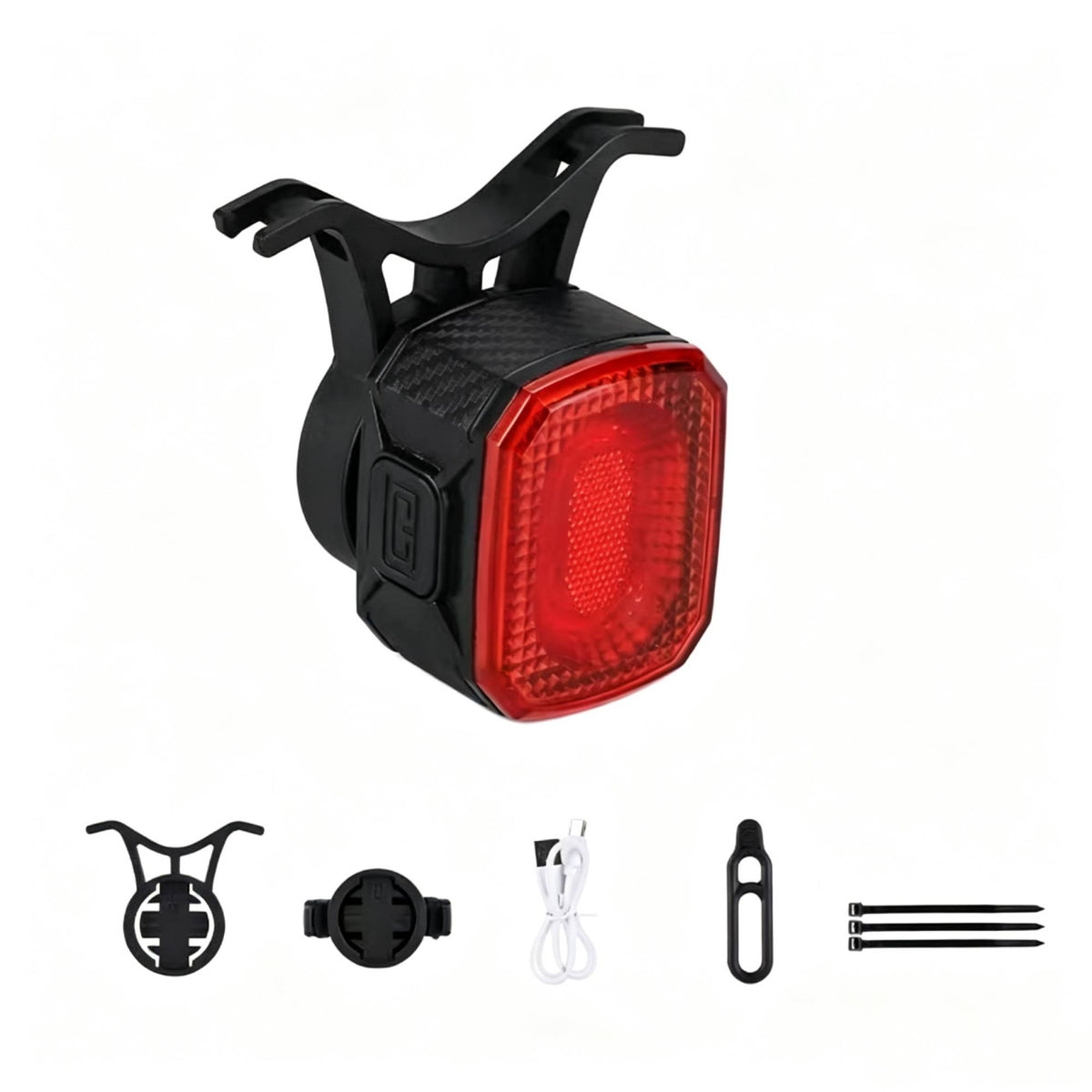 Bike Tail Lamp with Mounts Memory Mode Rear Lamp with USB Cable Super Bright for Cyclists, Road Bikers, Daily Commuting