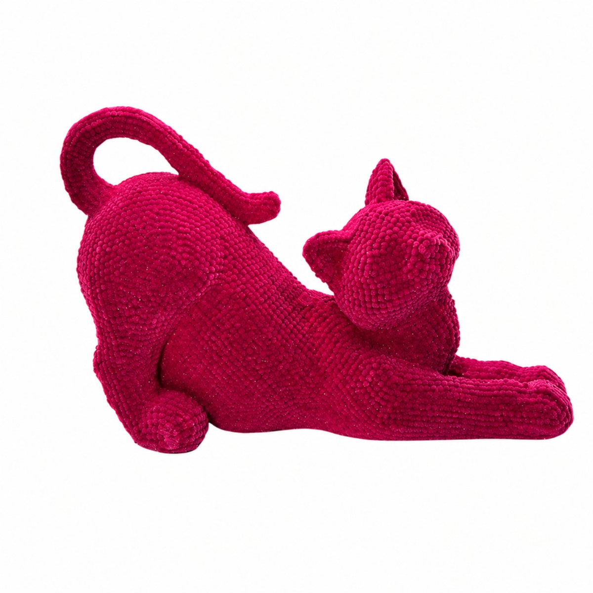 Stretching Cat Figurine Decorative Lounging Cat Statue Home Decor for Simple Decor Lovers, Living Room
