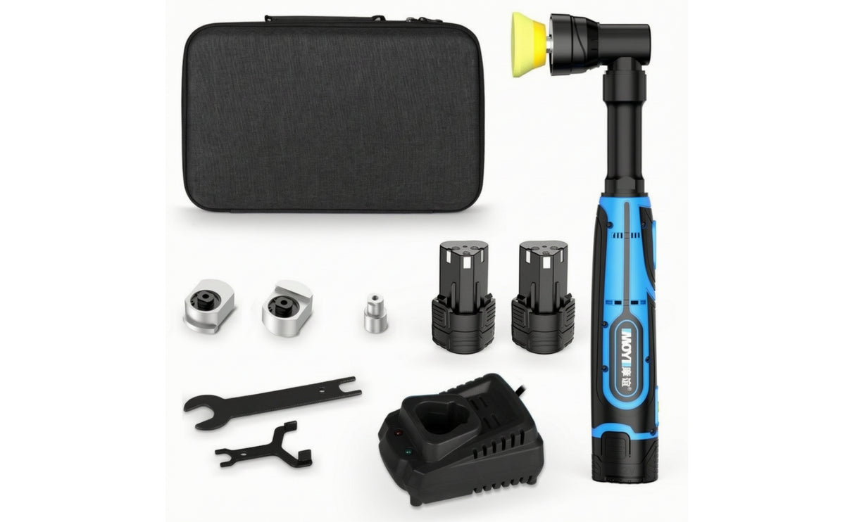 Variable Variable-Speed Point Polisher Lithium-Battery Micro Polisher 90-Degree Angle for Car Detailers, Area Correction, Mobile Detailing