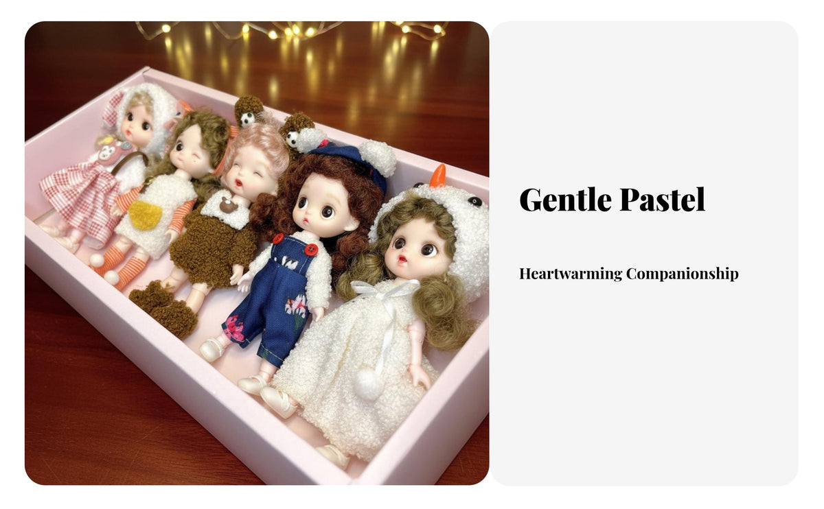 5 Pieces 17cm Princess Doll Set Changeable Outfits Dress-up Doll Set children's Toy Poseable Frame Jointed Figure for Collectors