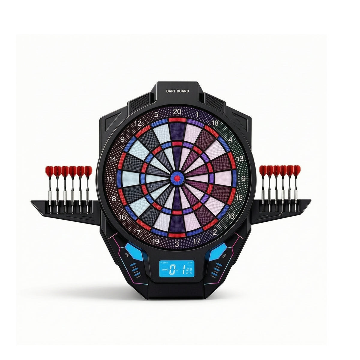 Digital Electronic Dartboard LED Soft Tip Dartboard Multiplayer Game Family-Friendly for Home