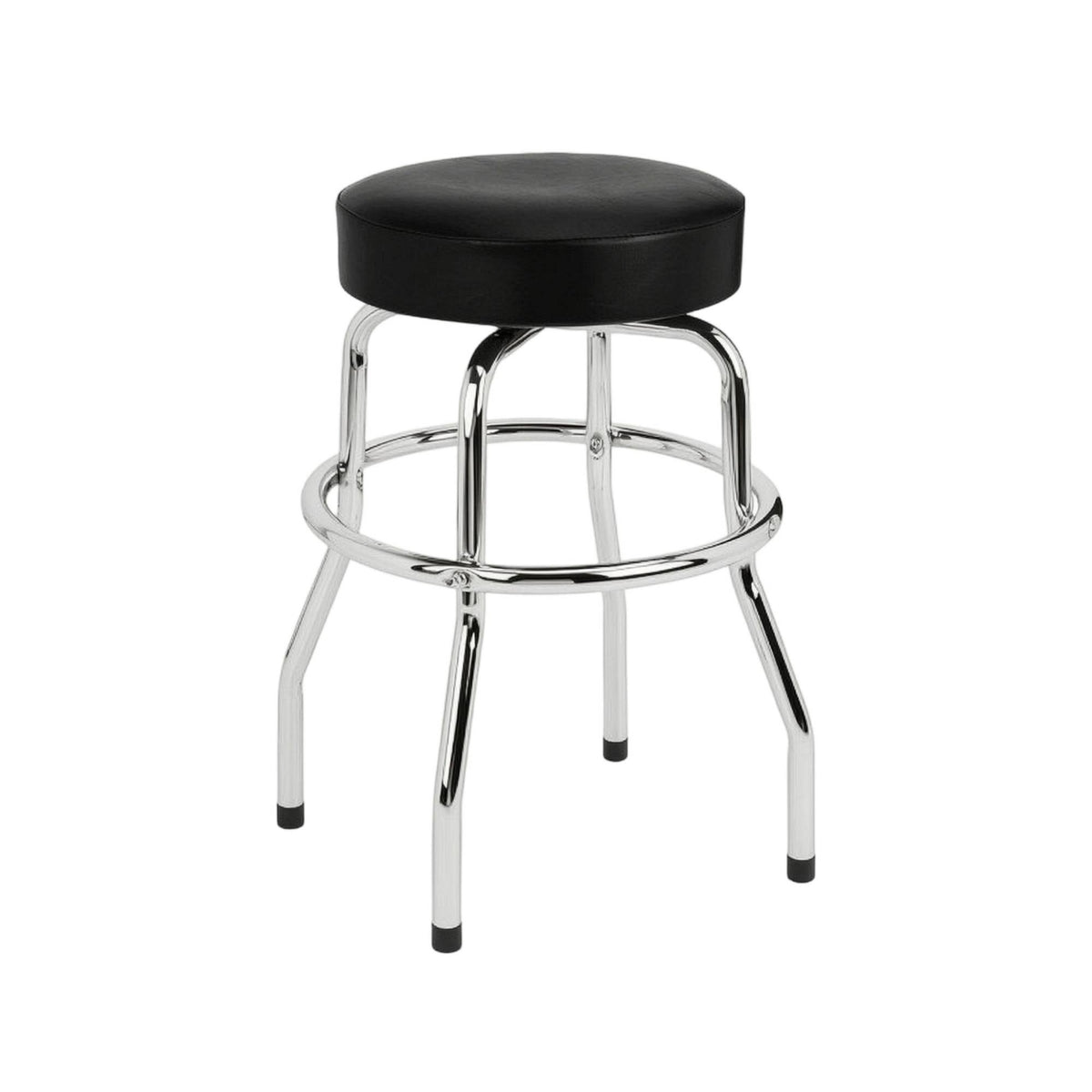 Metal Bar Stool, Swivel, No Armrest, American Style, Black