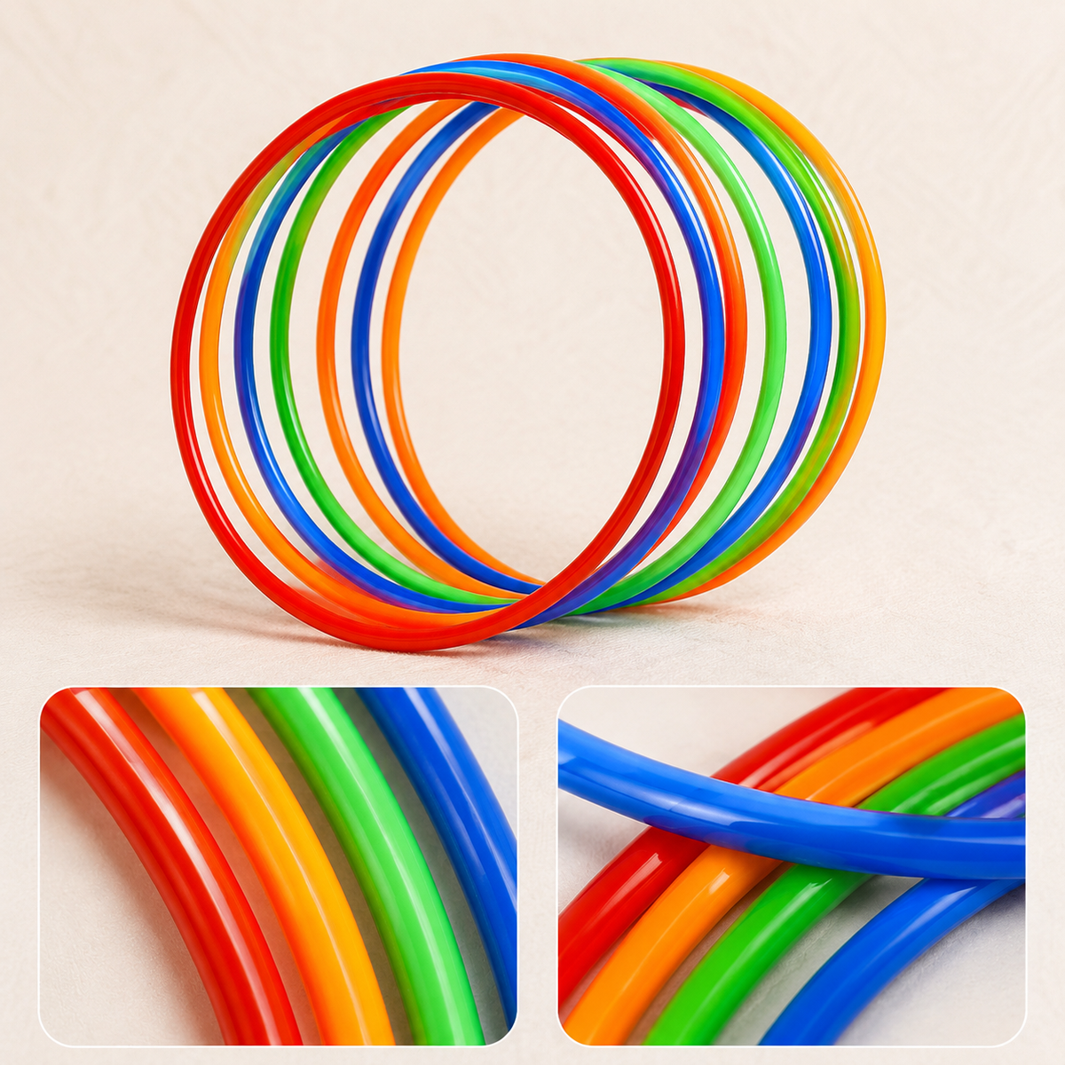Plastic Ring Toss Game Set for Kids, Outdoor Carnival Yard Games