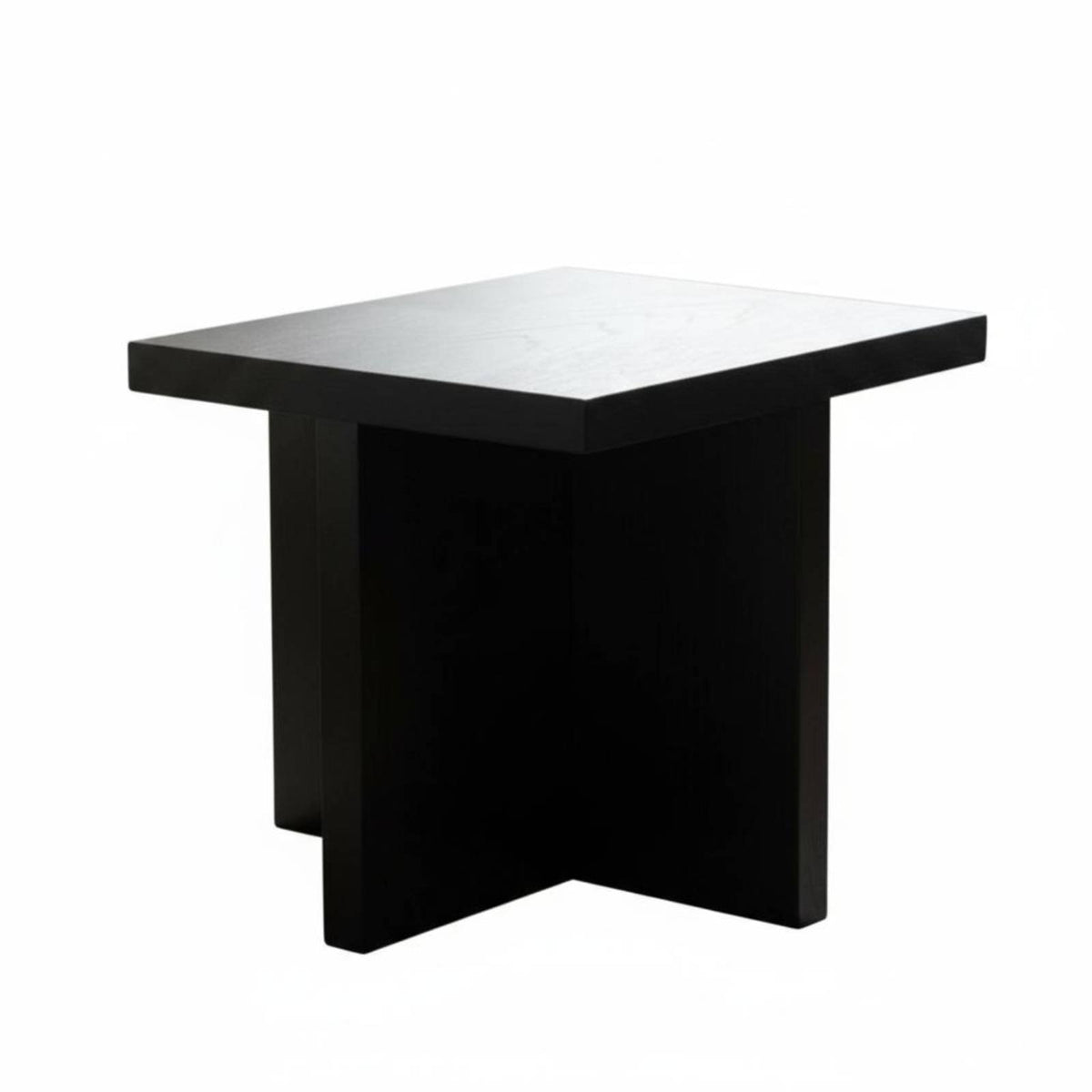 Wabi-Sabi aesthetic Square Mortise and Tenon Table Minimalist Design Sofa-Side Table Sturdy Construction Nightstand Wood Grain Finish for Apartment Dwellers, Homeowners, Students, Living Room, Balcony, Bedroom, Office