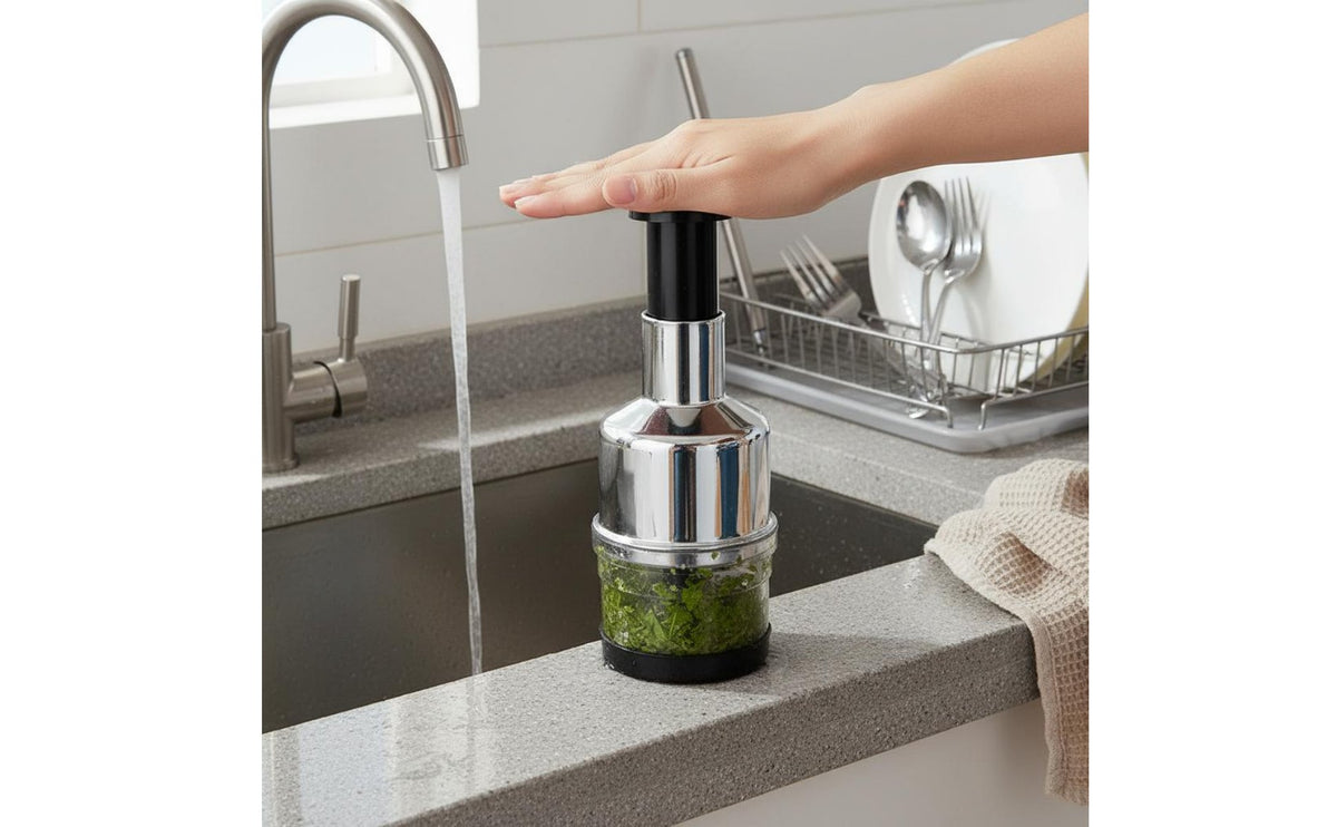Easy to Use Manual Garlic Crusher Hand Controlled Garlic Mincer Compact Design Multi-Function Food Chopper Portable for Home Cooking
