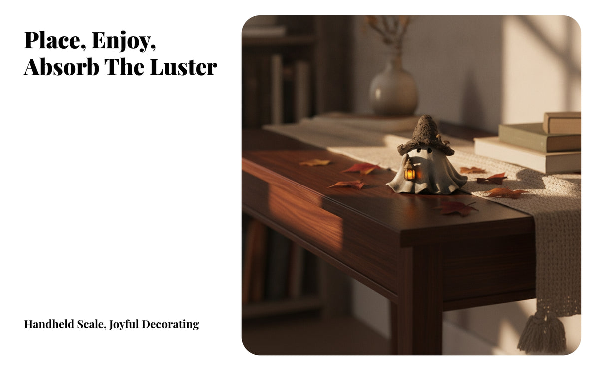 Light-up Specter Wizard Lantern Ornament | Weathered Finish Design, specter Wizard Ornament, for Tabletop
